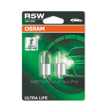 Лампа Osram R5W Ultra Life 12V 5W (10 шт.)